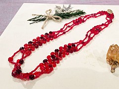 Moccasin 赤いビーズ ネックレス レッドリボンビーズネックレス | ファッション通販サイト NUGU